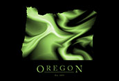 Oregon Cool Map Poster