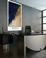 Dubai Satellite Map in Office