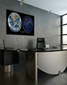 World Satellite Poster in Office