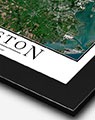 Satellite Image of Houston with Black Frame