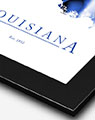 Louisiana Map Poster with Black Frame