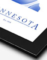 Minnesota Map Poster with Black Frame