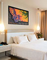 Wall Map of Montana Topography in Hotel Room