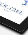New York Map Poster with Black Frame