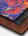 Oregon Physical Wall Map with Walnut Wood Frame