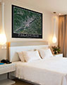 Philadelphia Aerial Poster in Hotel Room