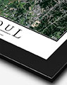 Satellite Image of Seoul with Black Frame