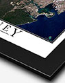 Satellite Image of Sydney with Black Frame