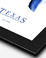 Texas Map Poster with Black Frame