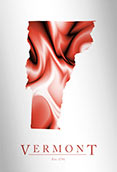 Artistic Poster of Vermont Map