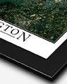 Washington DC City Wall Map with Black Frame