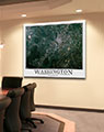 Business Conference Room with High Resolution Washington DC Image