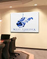 Business Conference Room with West Virginia Artistic Map