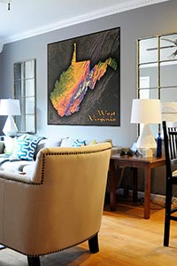 West Virginia Map as Home Decor