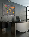 Contemporary World Map in Office